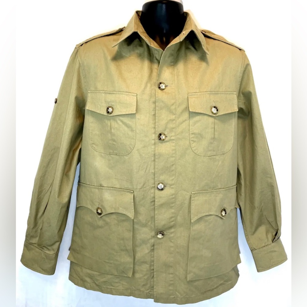Vintage Willis & Geiger Bush Poplin Safari Hunting Jacket Mens 40 Outdoorsman